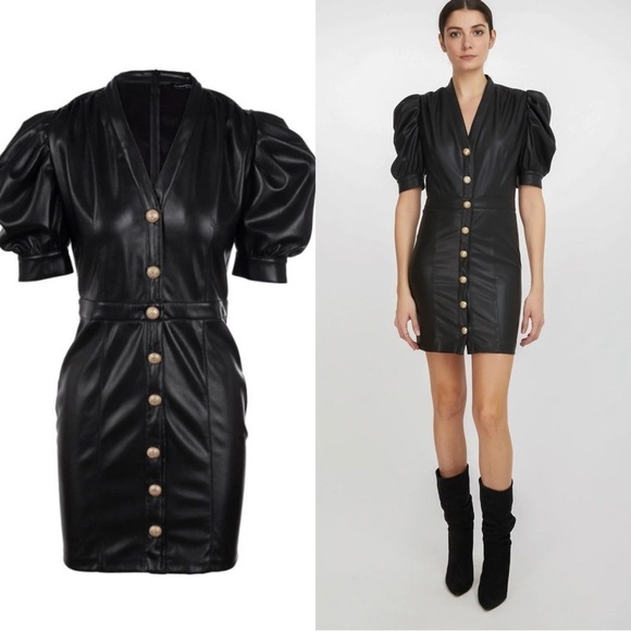 Generation Love Dresses & Skirts - New Generation Love Janet Dress Puffer Sleeves Size Small in Black​​